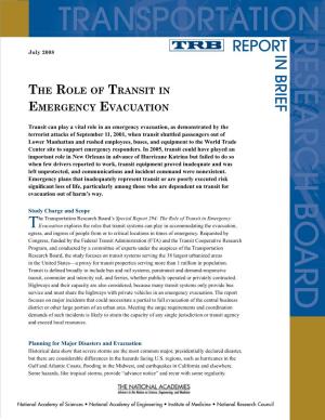 The Role of Transit in Emergency Evacuation