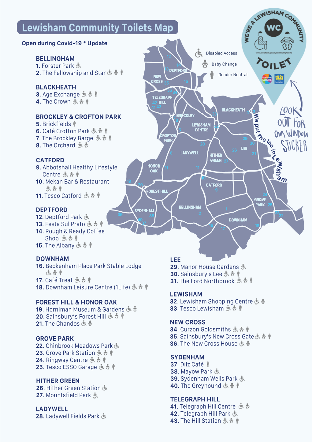 Lewisham Community Toilets Map