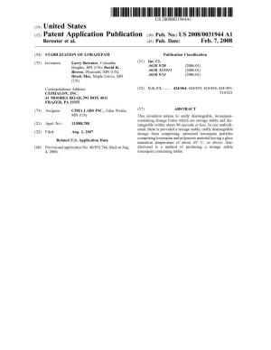 (12) Patent Application Publication (10) Pub. No.: US 2008/0031944 A1 Bereuter Et Al