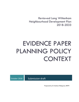 LWNP Evidence Paper – Planning