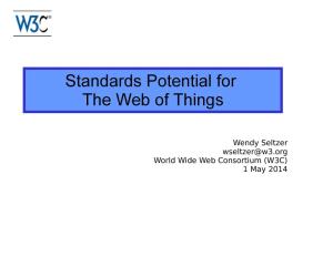 Standards Potential for the Web of Things