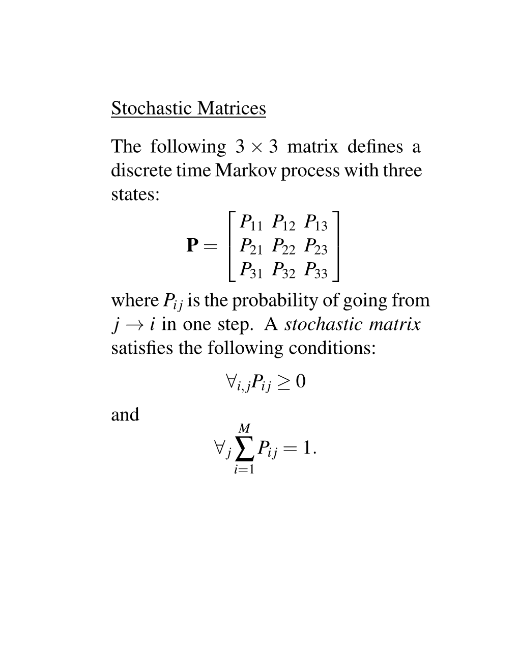 Markov Chains