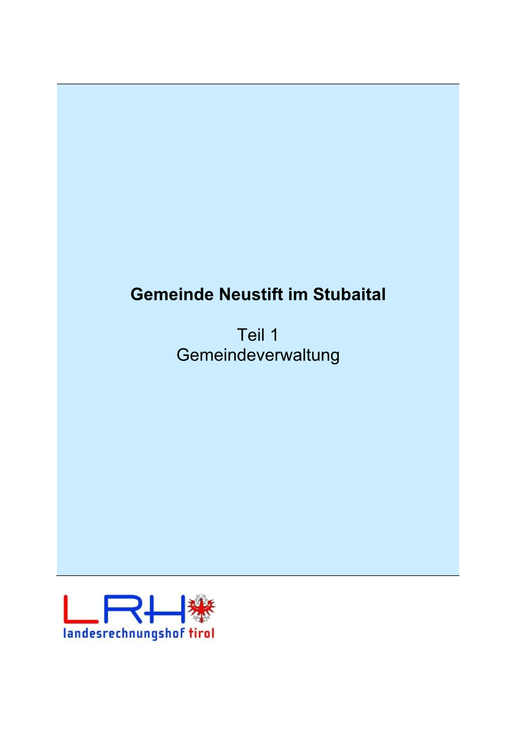 Gemeinde Neustift Im Stubaital Teil 1 Gemeindeverwaltung