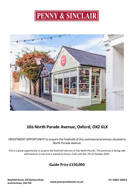 10A North Parade Avenue, Oxford, OX2 6LX