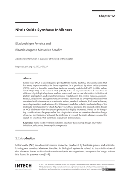 Nitric Oxide Synthase Inhibitors