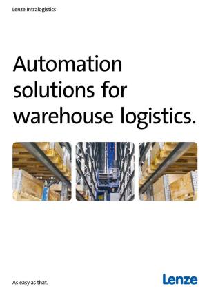 Automation Solutions for Warehouse Logistics