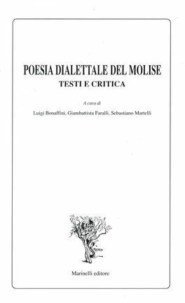 Poesia Dialettale Del Molise Testi E Critica
