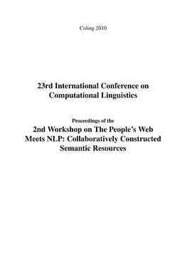 Proceedings of the 46Th Annual Meeting of the Association for Computational Linguistics on Hu- Man Language Technologies, Pages 9–12