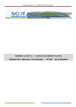 Modification N. 1 - Notice De Presentation