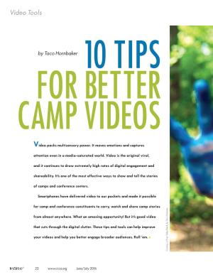 10 Tips for Better Camp Videos