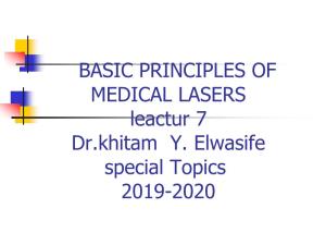 Laser Applications to Medicine and Biology