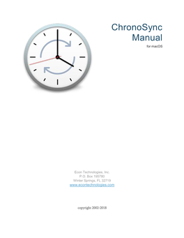 Chronosync Manual for Macos