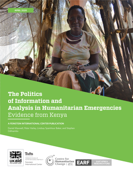 The Politics of Information and Analysis in Humanitarian Emergencies Evidence from Kenya