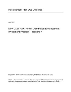 Power Distribution Enhancement Investment Program – Tranche 4