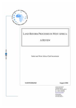 Land Reform Processes in West Africa: a Review