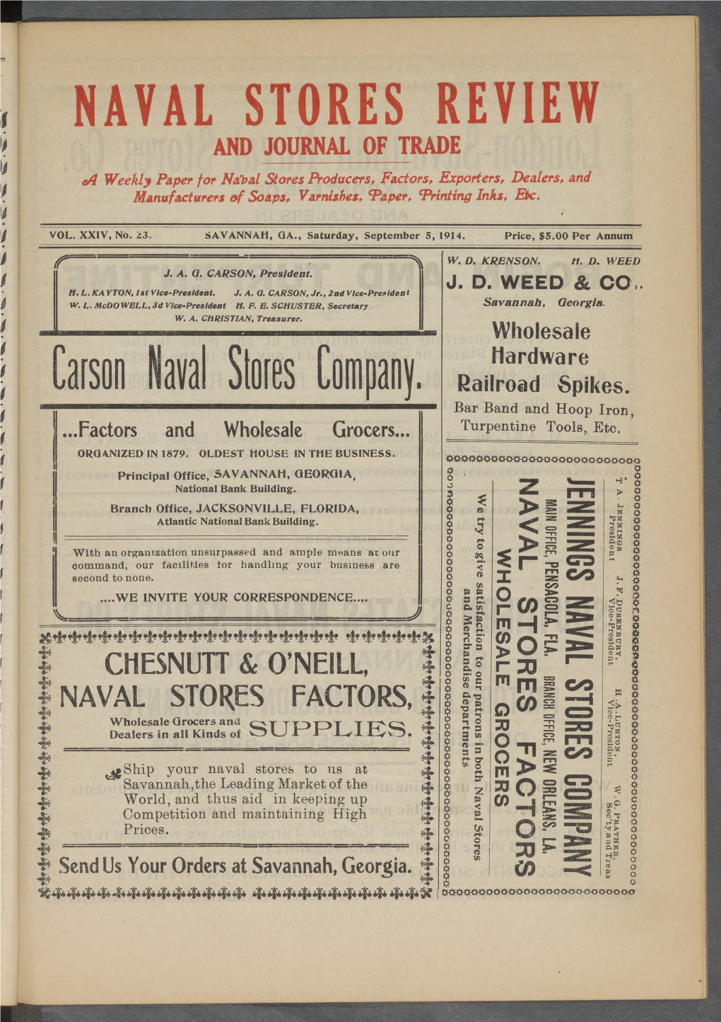 Naval Stores Review and Journal of Trade