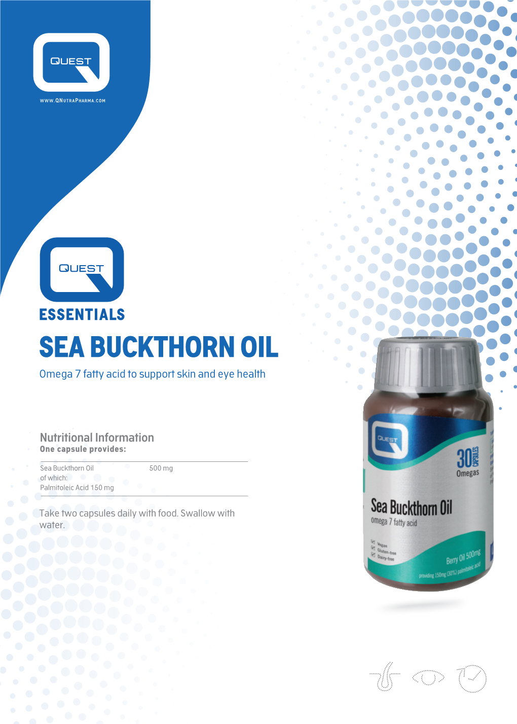 SEA BUCKTHORN OIL Omega 7 Fatty Acid to Support Skin and Eye Health