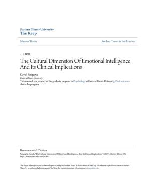 The Cultural Dimension of Emotional Intelligence and Its Clinical Implications