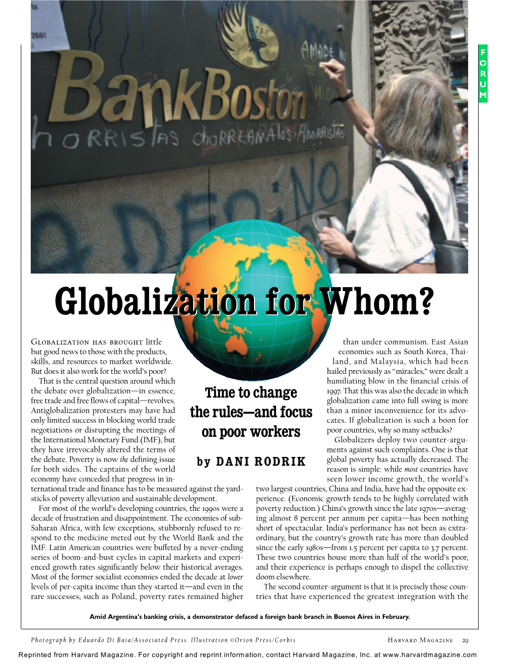 Globalization for Whom?