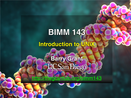 BIMM 143 Introduction to UNIX