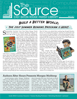 Build a Better World: the 2017 Summer Reading Program Is Here!