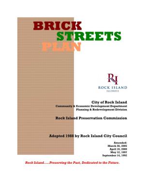 Brick Streets Plan