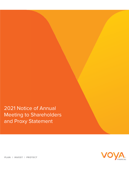 2021 Notice of Annual Meeting to Shareholders and Proxy Statement