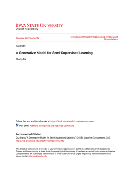 A Generative Model for Semi-Supervised Learning