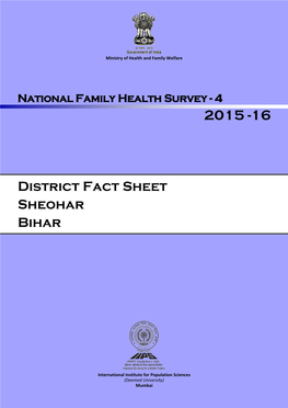 District Fact Sheet Sheohar Bihar