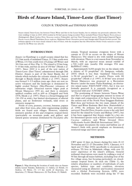 Birds of Atauro Island, Timor-Leste (East Timor)