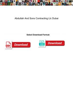 Abdullah and Sons Contracting Llc Dubai