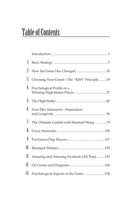 Table of Contents