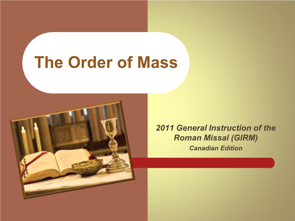 The Order of Mass