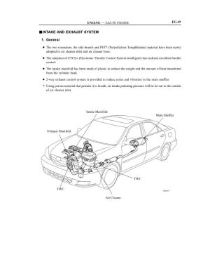 JINTAKE and EXHAUST SYSTEM 1. General