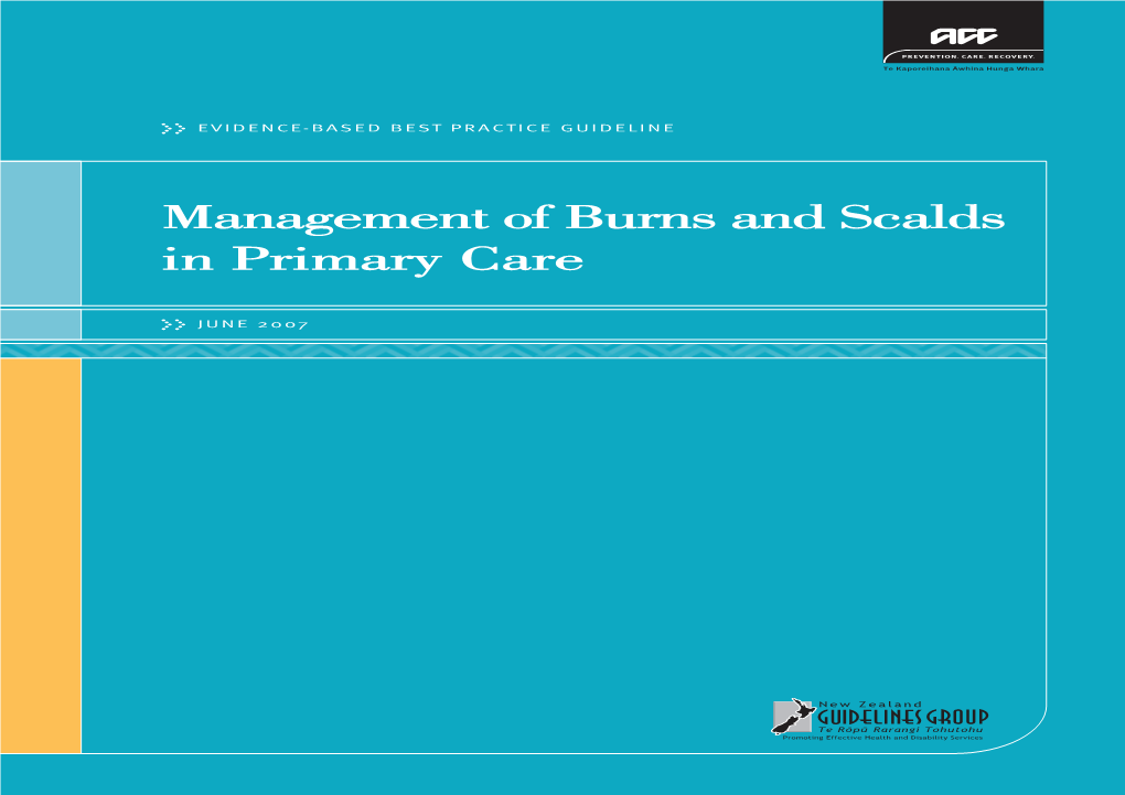 Management of Burns and Scalds in Primary Care