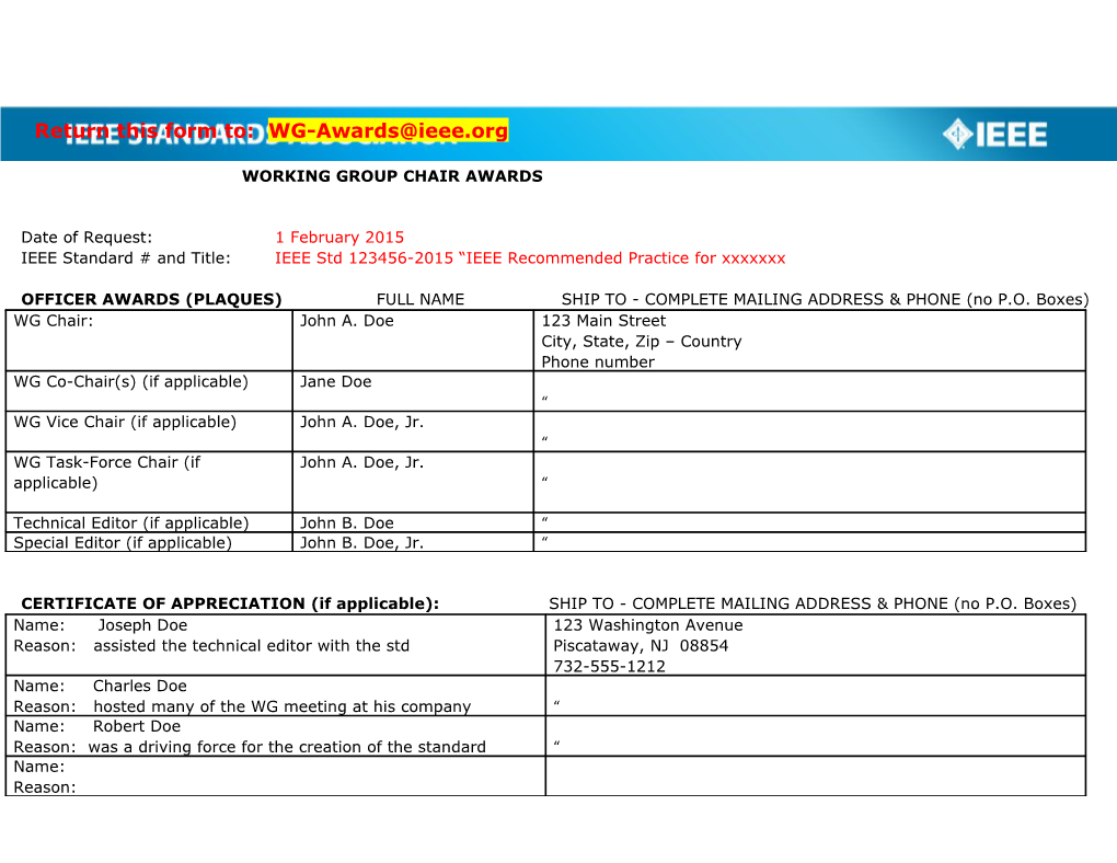 Return This Form To