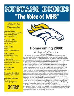 Mustang Echoes “The Voice of MHS”