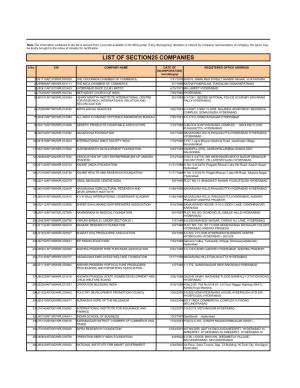 List of Section25 Companies