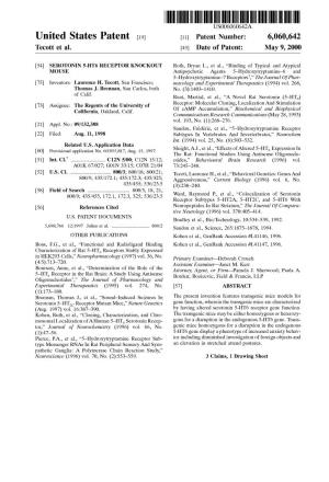 United States Patent (19) 11 Patent Number: 6,060,642 Tecott Et Al