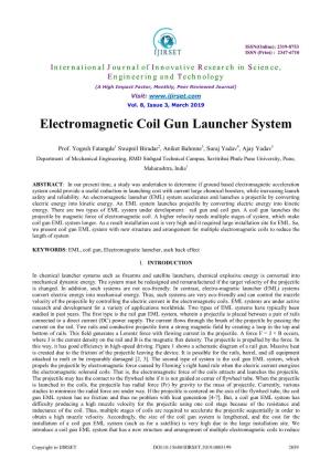 Electromagnetic Coil Gun Launcher System