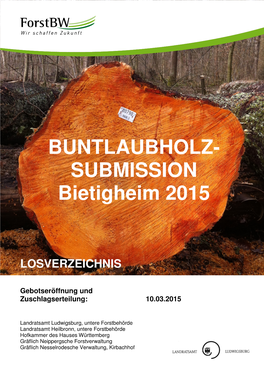 BUNTLAUBHOLZ- SUBMISSION Bietigheim 2015