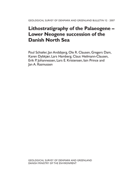 Lower Neogene Succession of the Danish North Sea