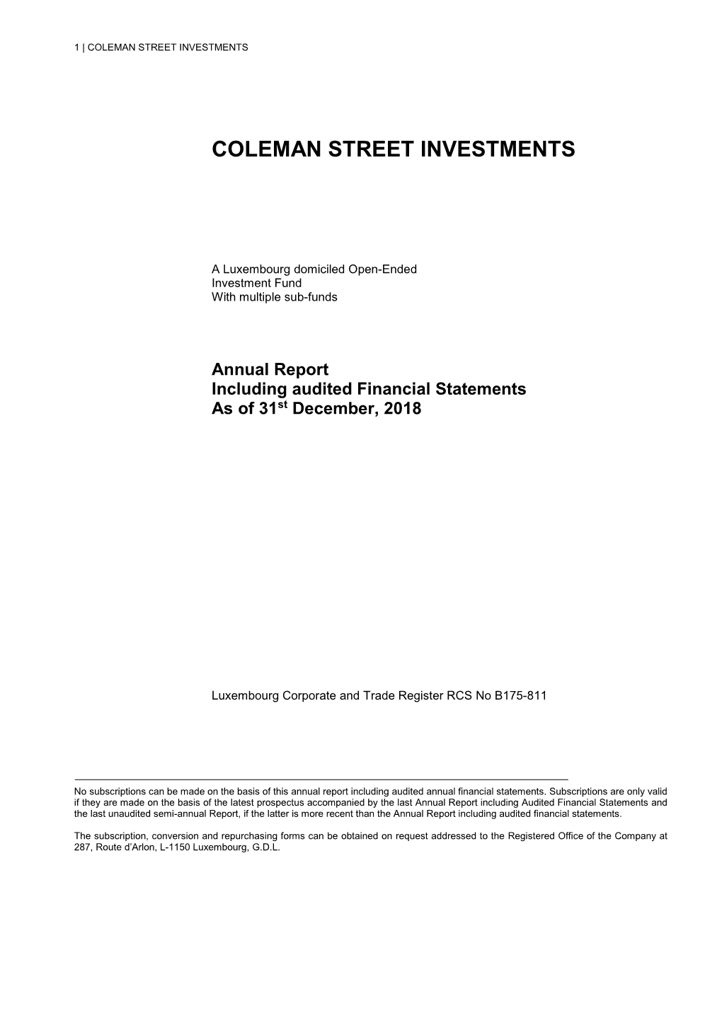 Coleman Street Investments
