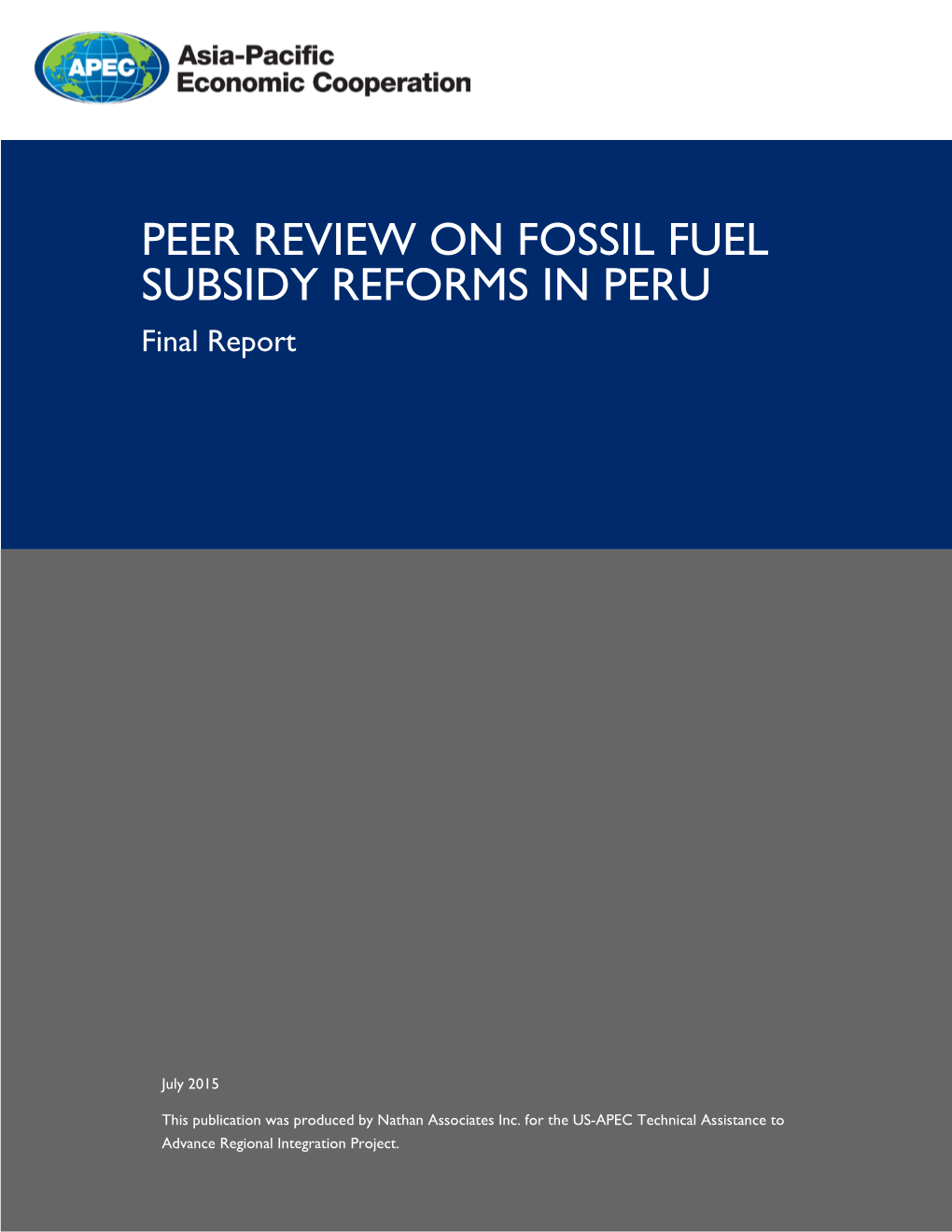 PEER REVIEW on FOSSIL FUEL SUBSIDY REFORMS in PERU Final Report