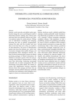 Infokratiya and Political Communication Infokracija I