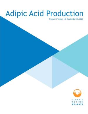 Adipic Acid Production Protocol Version 1.0, September 2020