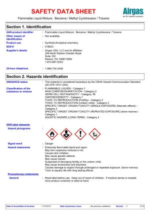 Section 11. Toxicological Information Information on Toxicological Effects Acute Toxicity
