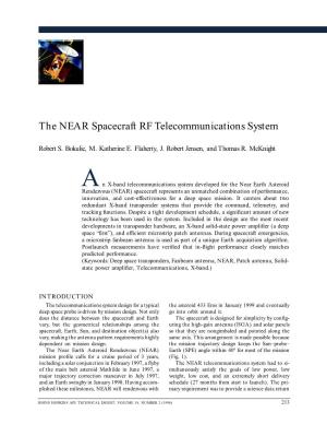 The Near Spacecraft Rf Telecommunications System