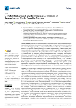 Genetic Background and Inbreeding Depression in Romosinuano Cattle Breed in Mexico