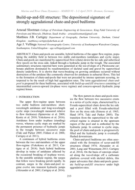 The Depositional Signature of Strongly Aggradational Chute-And-Pool Bedforms